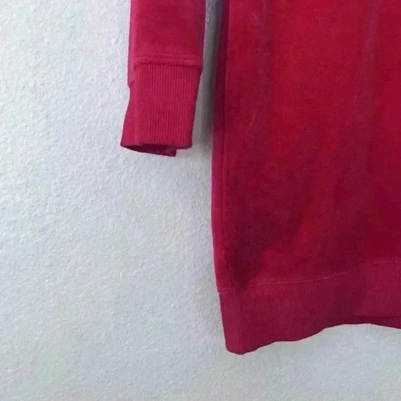 Tommy Hilfiger Womens Size Medium Red Soft Long Sleeve Sweatshirt Dress - Picture 4 of 7